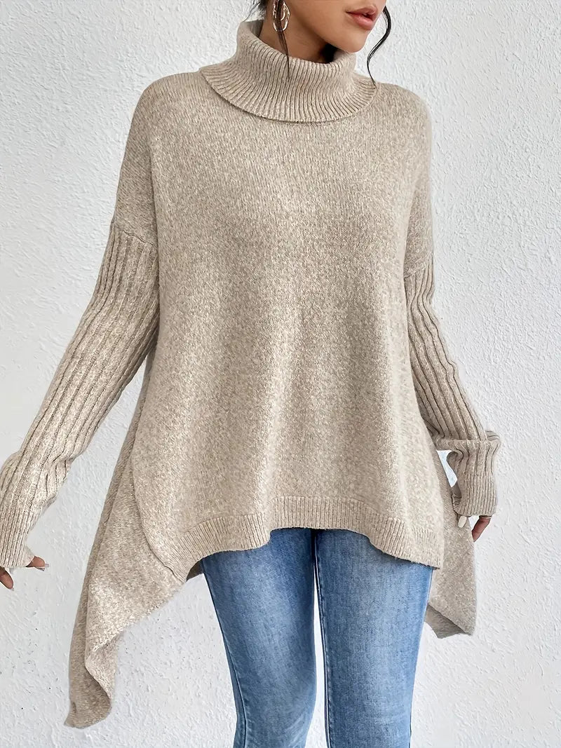 Serenza | Elegant Lang Rullekravesweater