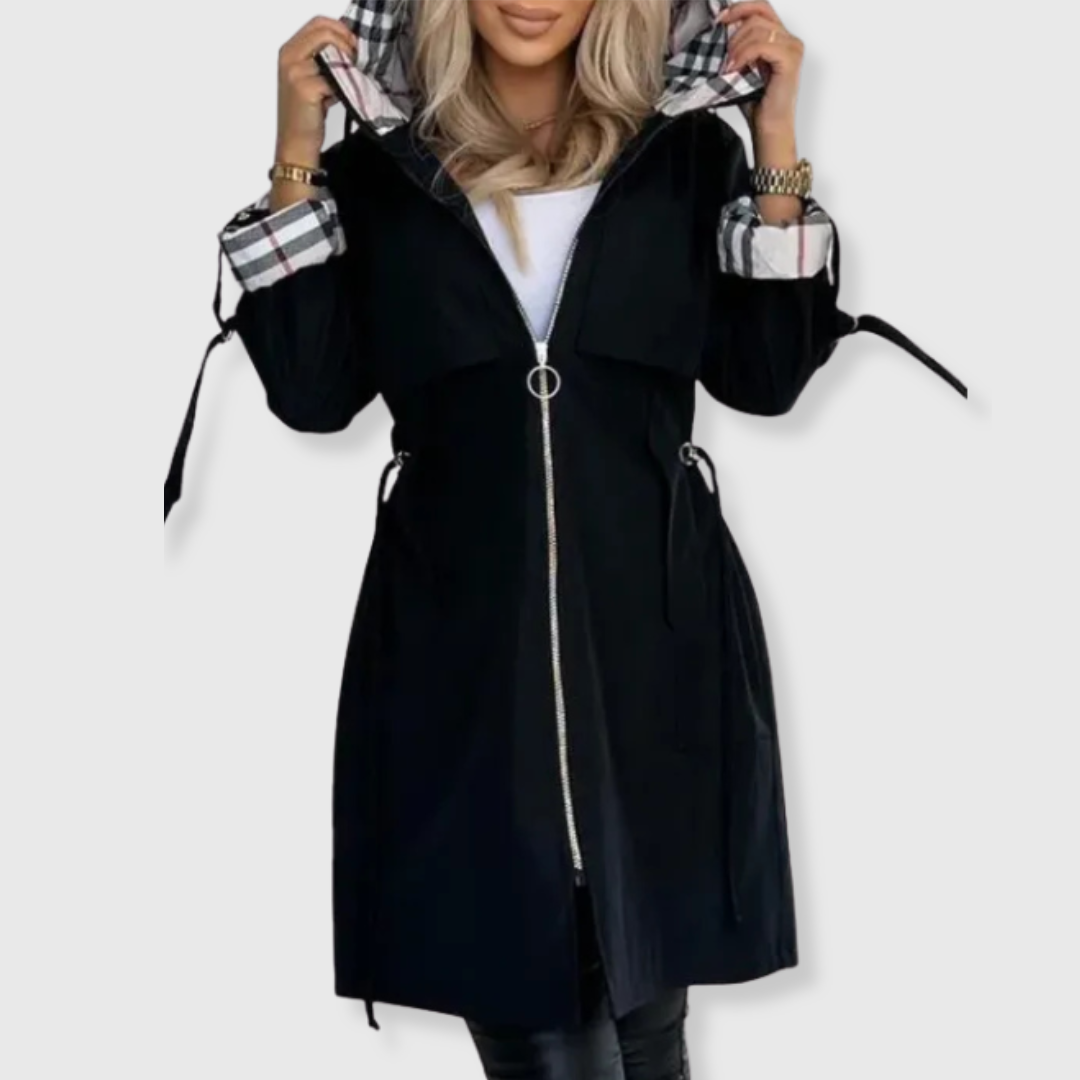 Natalia | Vand- og vindafvisende zip-frakke