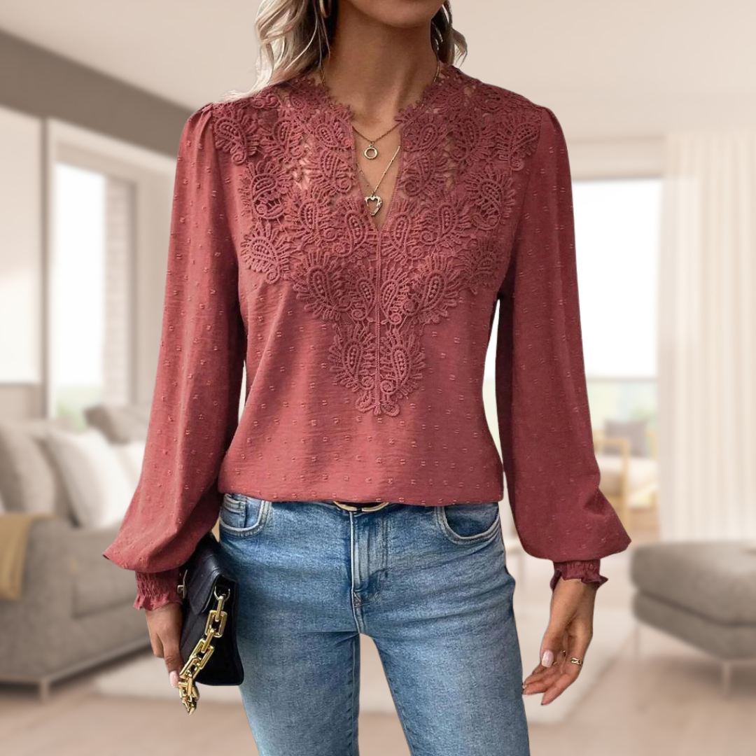 Nora | Elegant damebluse med løse ærmer
