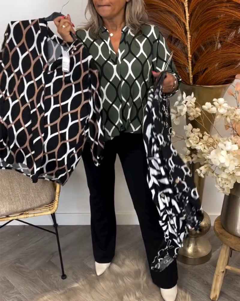 Nora| Casual Bluse med Lange Ærmer