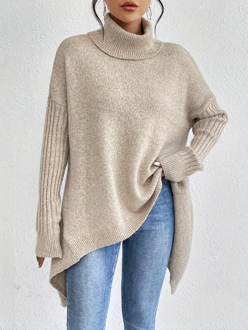 Serenza | Elegant Lang Rullekravesweater
