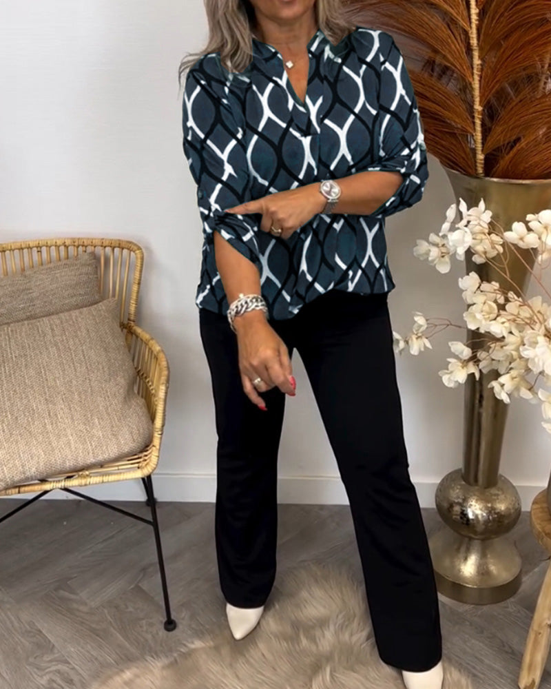 Nora| Casual Bluse med Lange Ærmer
