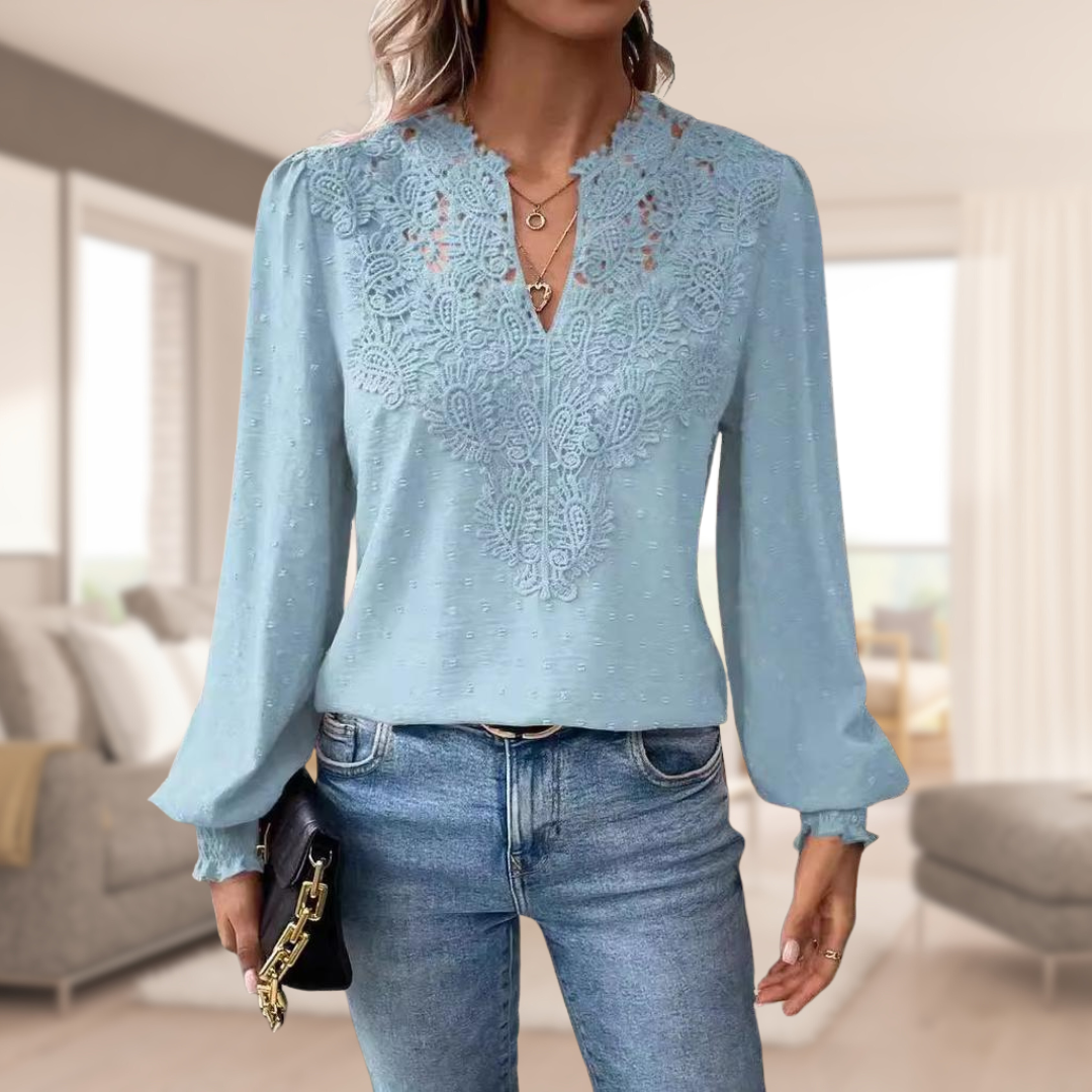 Nora | Elegant damebluse med løse ærmer