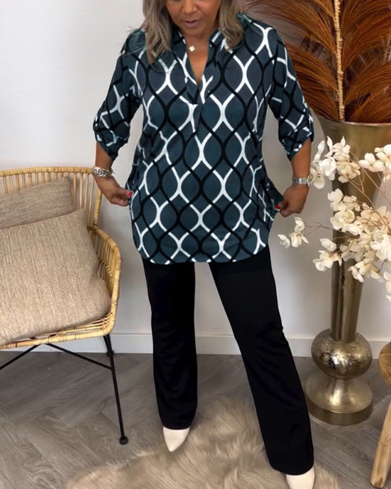 Nora| Casual Bluse med Lange Ærmer