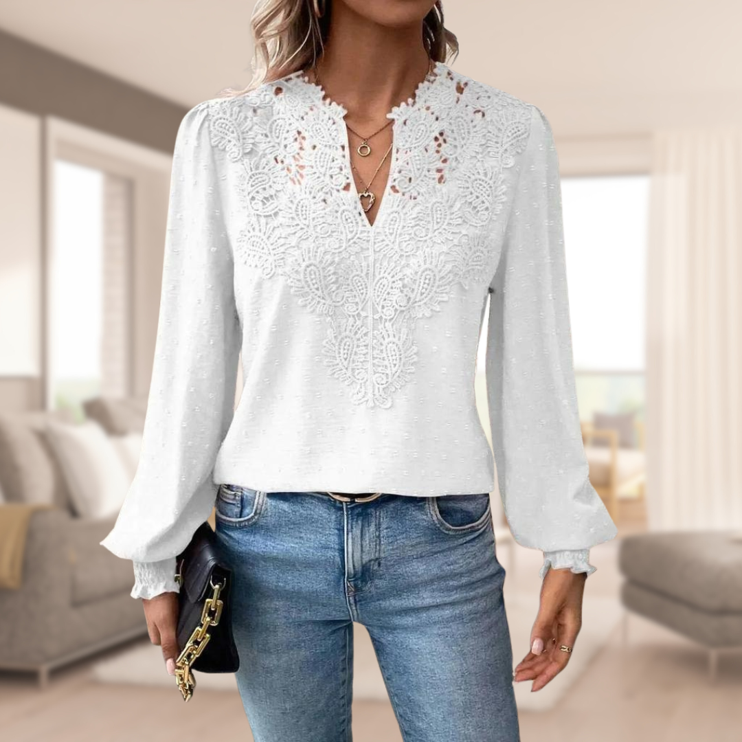 Nora | Elegant damebluse med løse ærmer