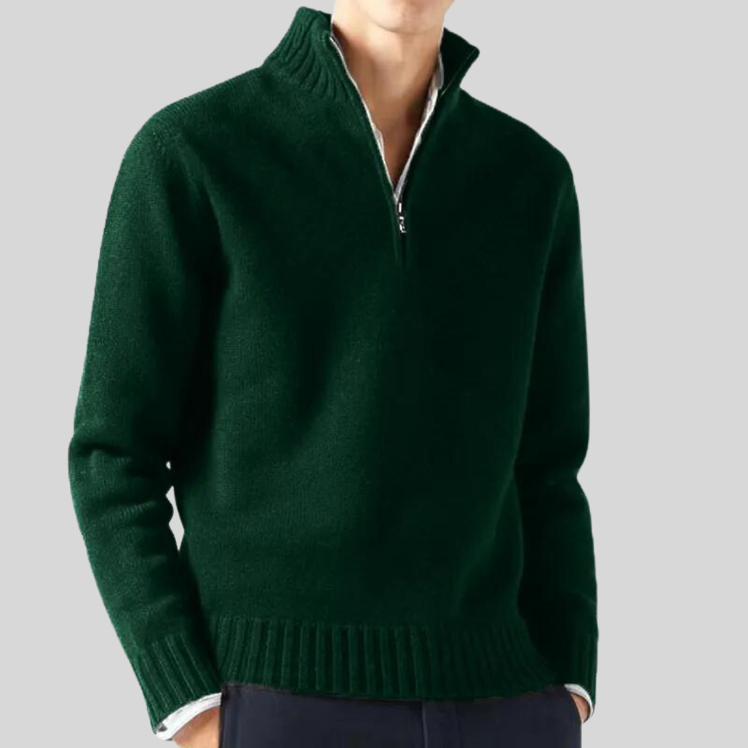 Andreas  | Luksuriøs Halv-Zip Sweater