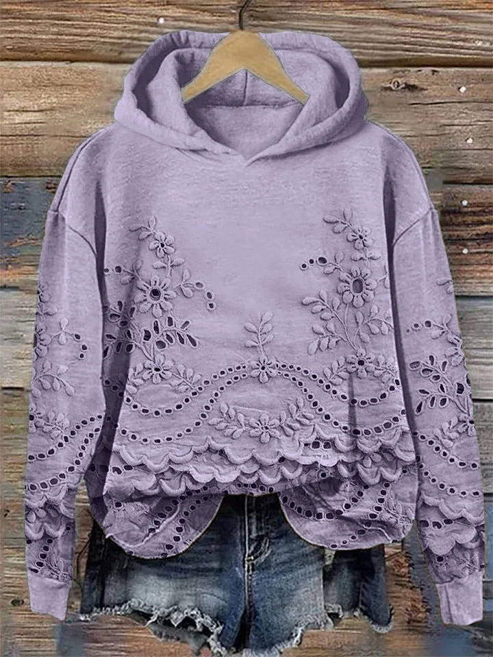 Mia | Hoodie med blomsterprint