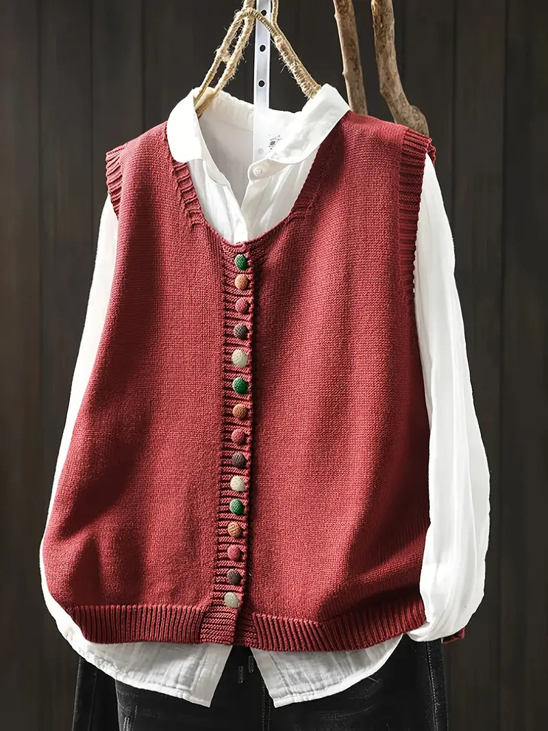 Clara™ | Klassisk Ærmeløs Strikvest
