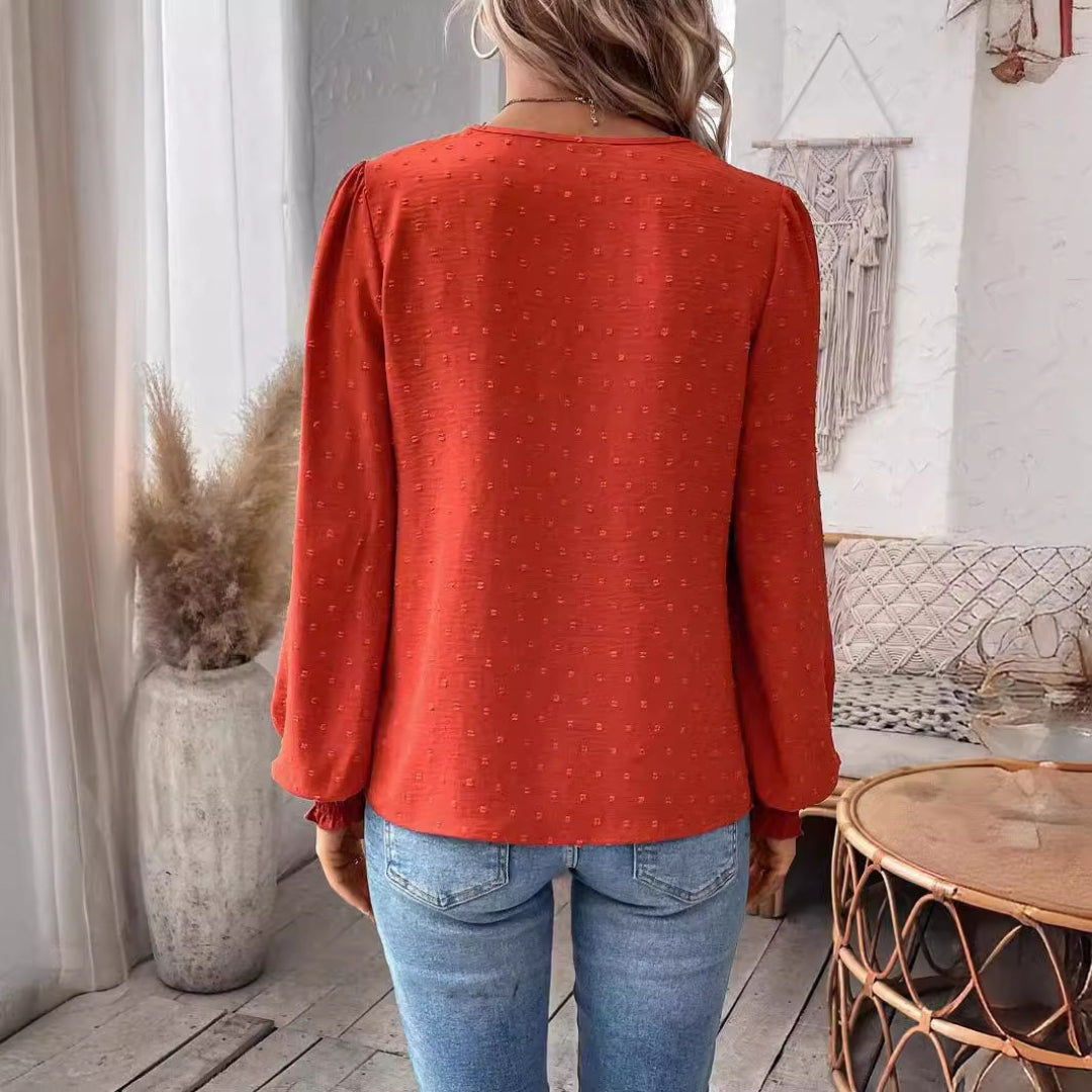 Nora | Elegant damebluse med løse ærmer