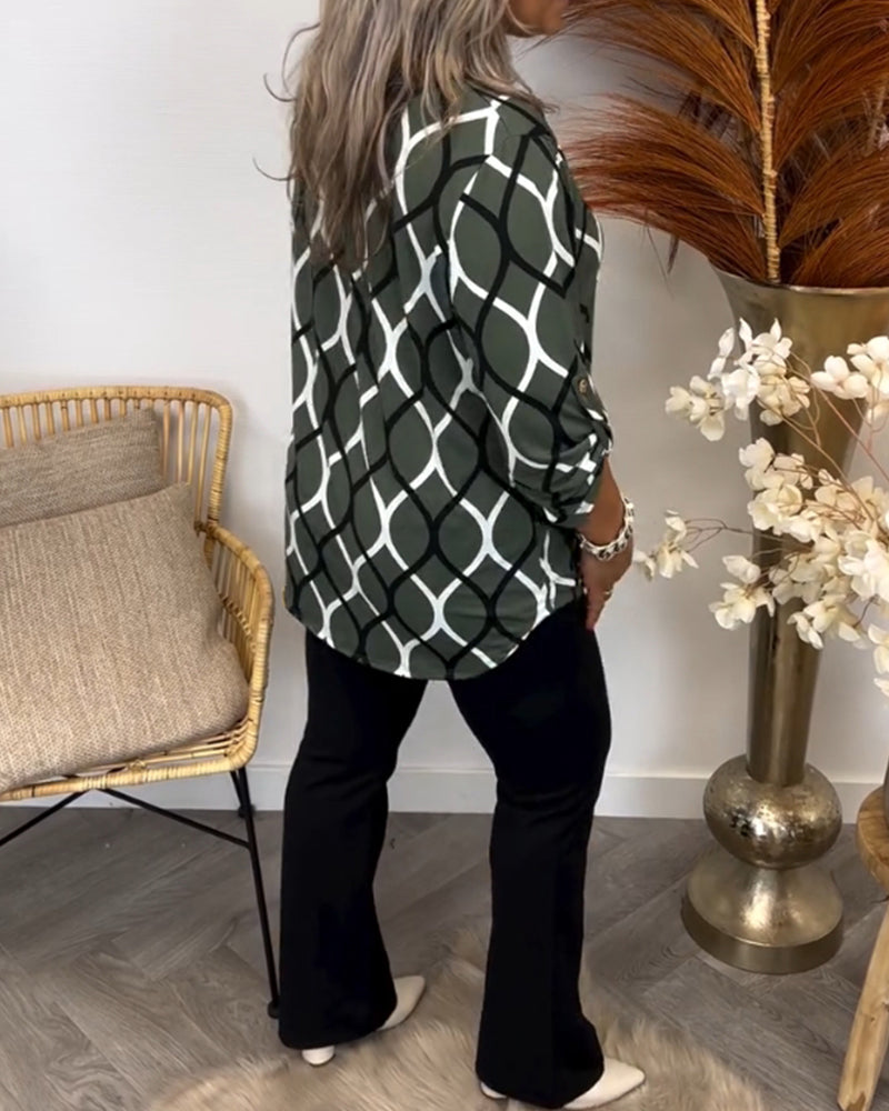 Nora| Casual Bluse med Lange Ærmer
