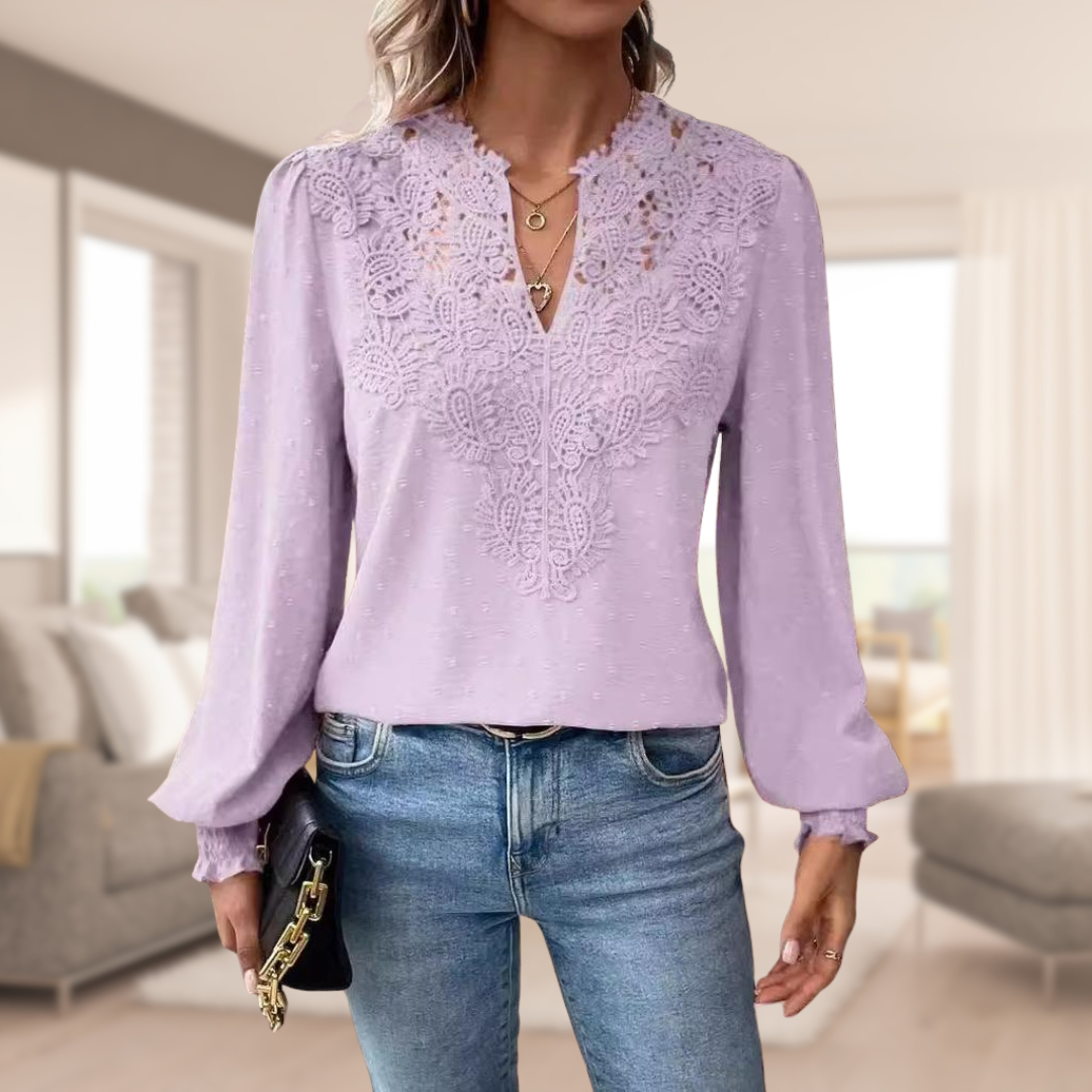 Nora | Elegant damebluse med løse ærmer