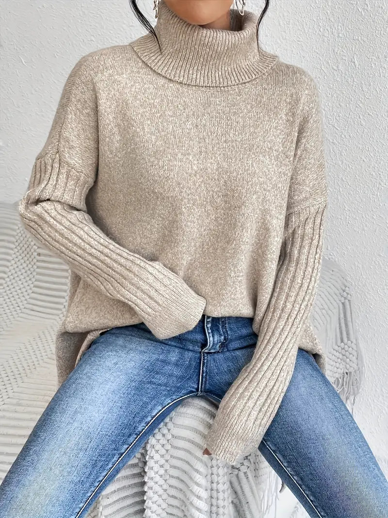 Serenza | Elegant Lang Rullekravesweater