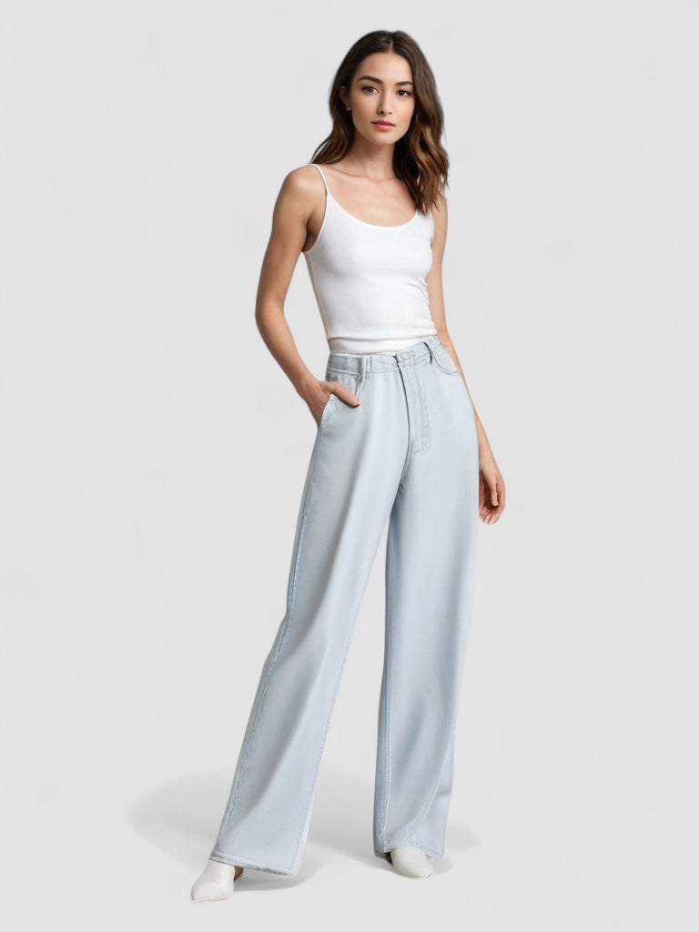 Mette | Udsvingende Jeans Blå Gletsjer