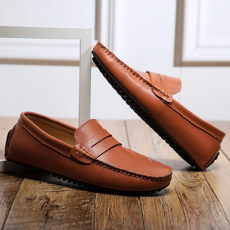Afslappede Læder Sommer Loafers