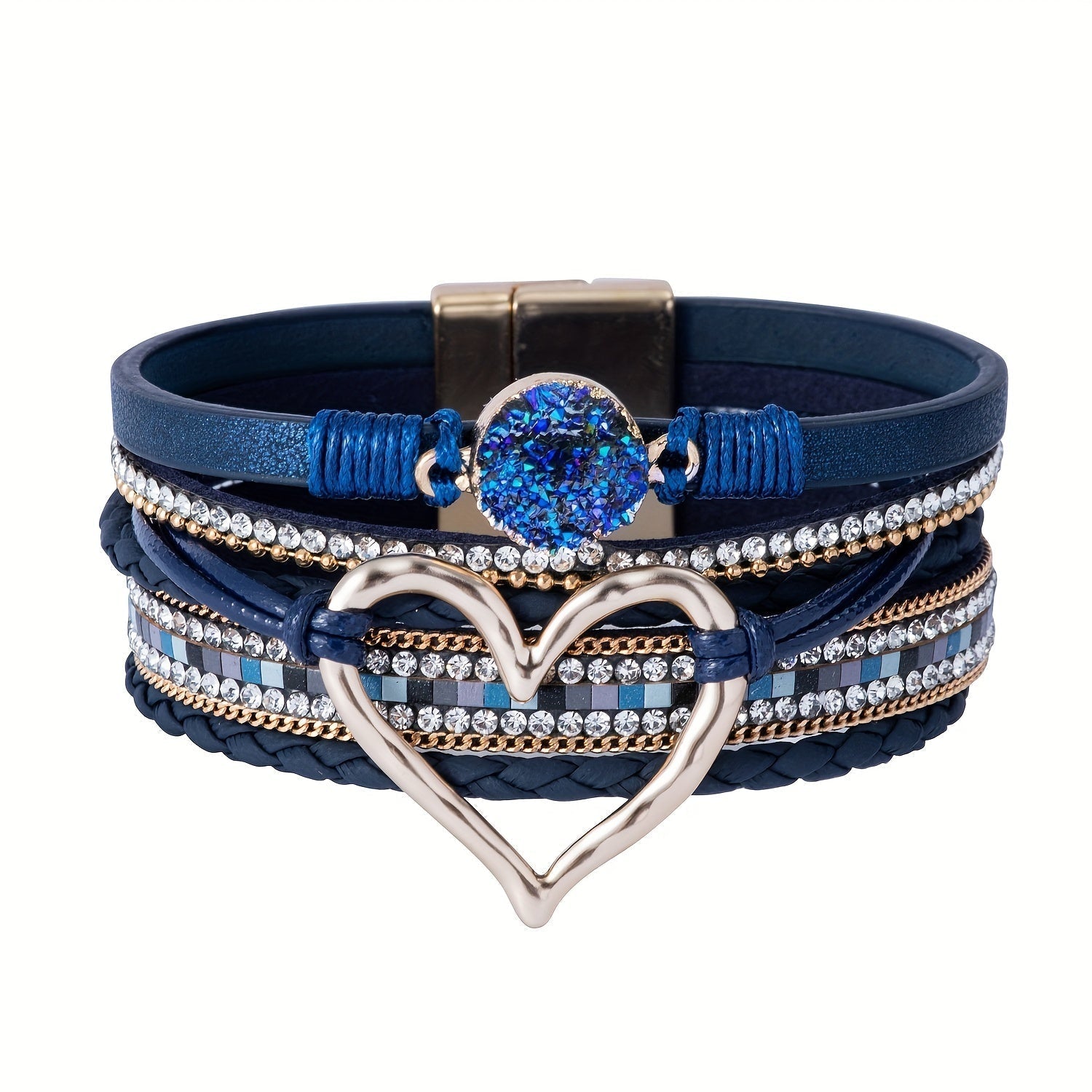 Boho Multilags Læderarmbånd
