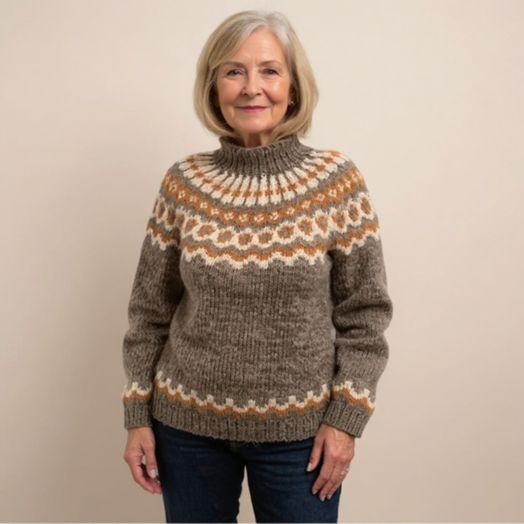 Carla | Vintage Islandstrikpullover