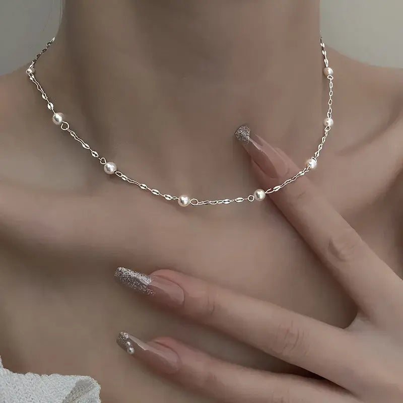 Elegant perle halskæde