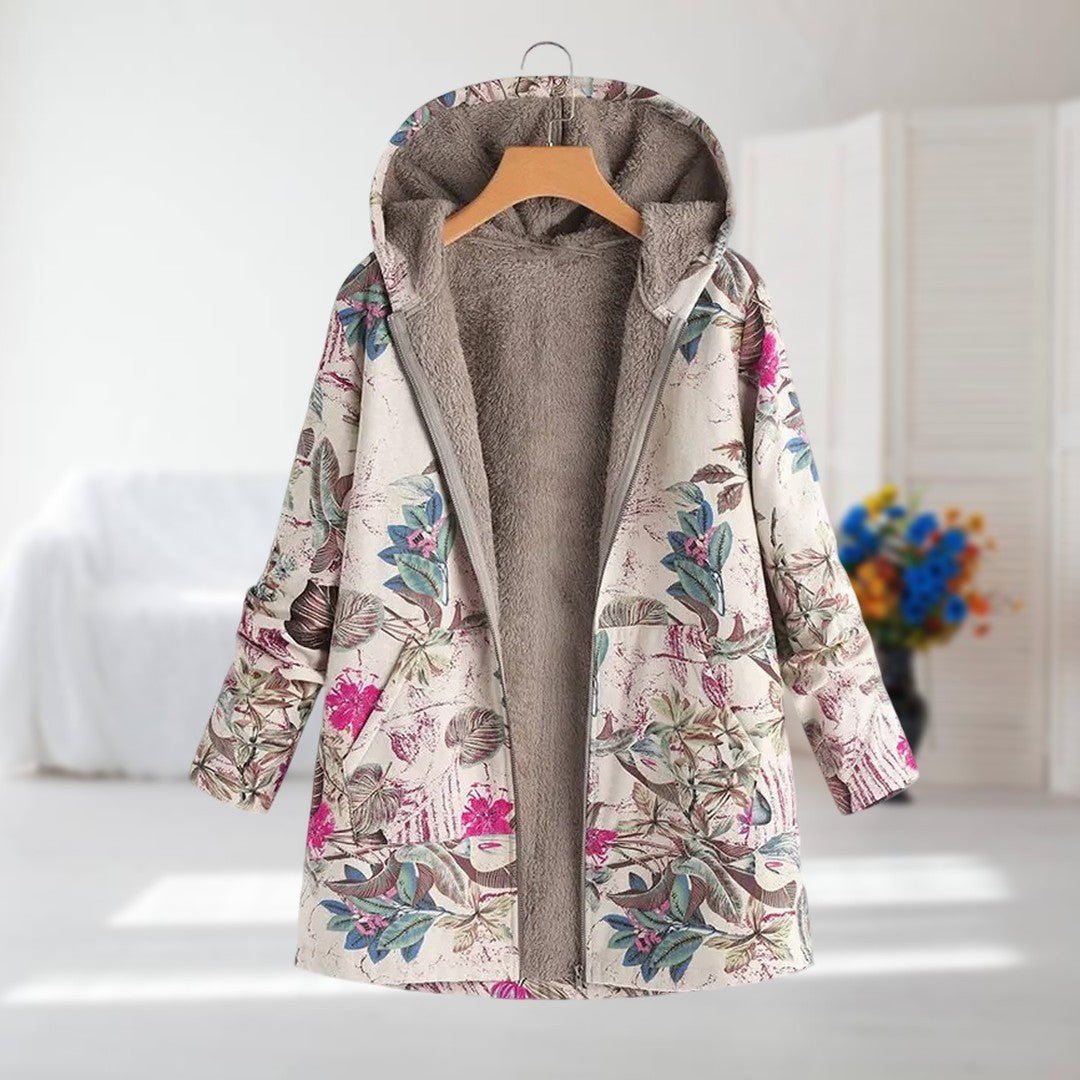 Camellia | Varm Jakke med Fleecefor