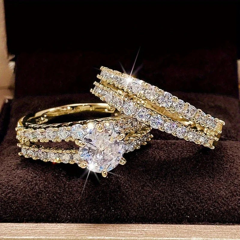 Forlovelsesring med zirkon