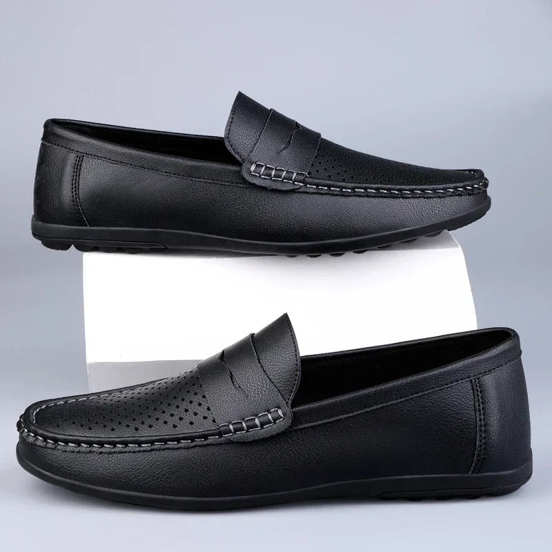 Klassiske Italienske Læder Loafers