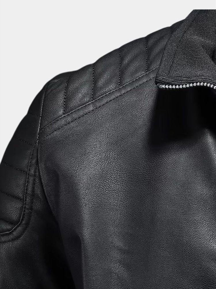 Luca™ | Krydset Læderjakke