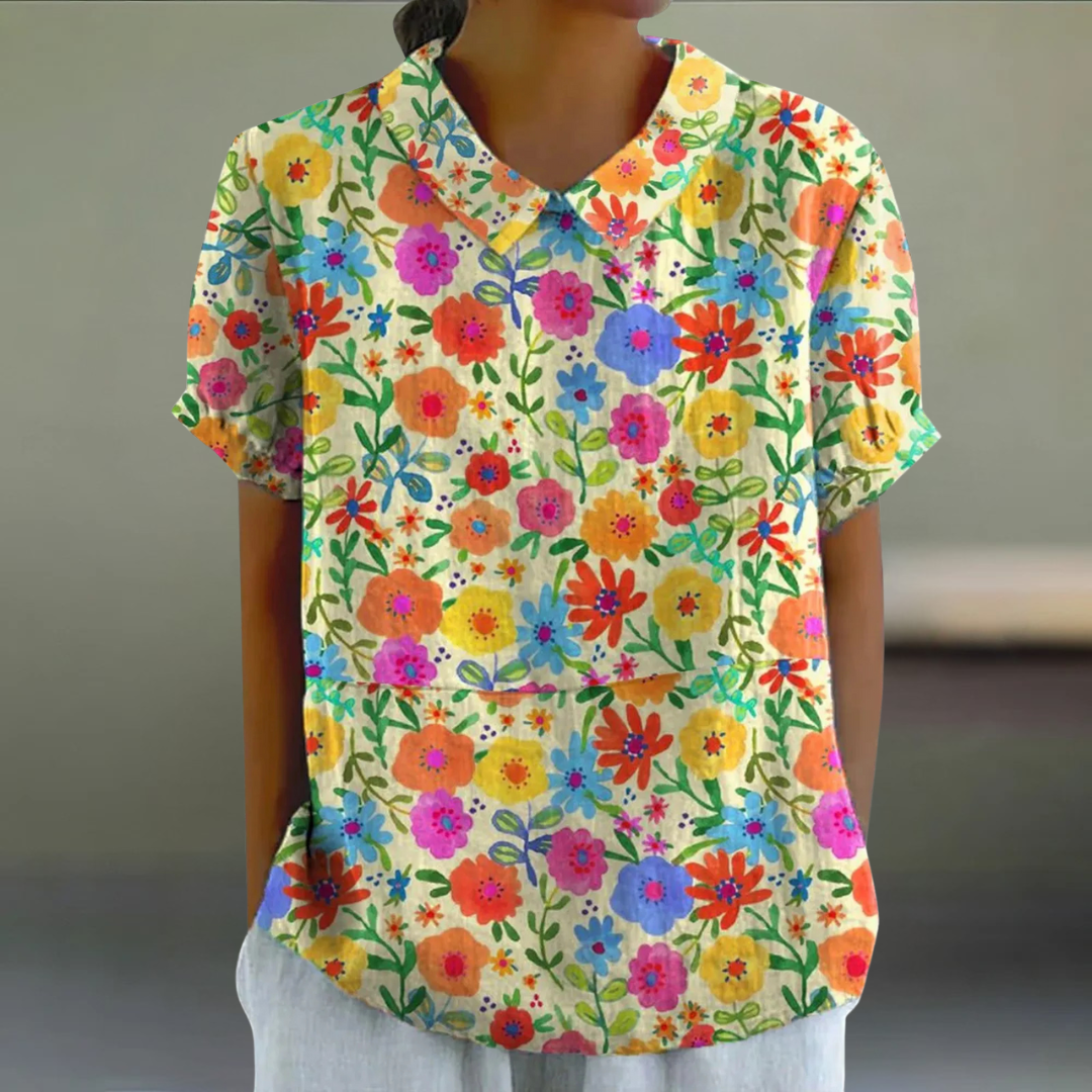Nora | Blomstret Bluse