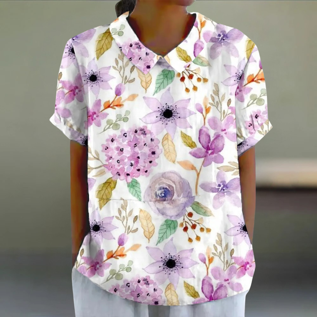 Nora | Blomstret Bluse