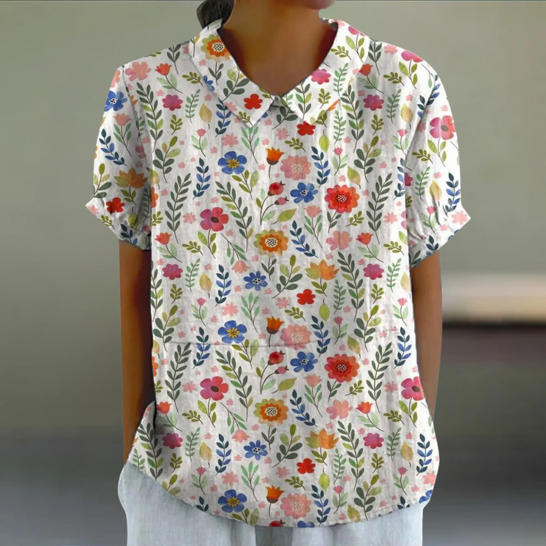 Nora | Blomstret Bluse