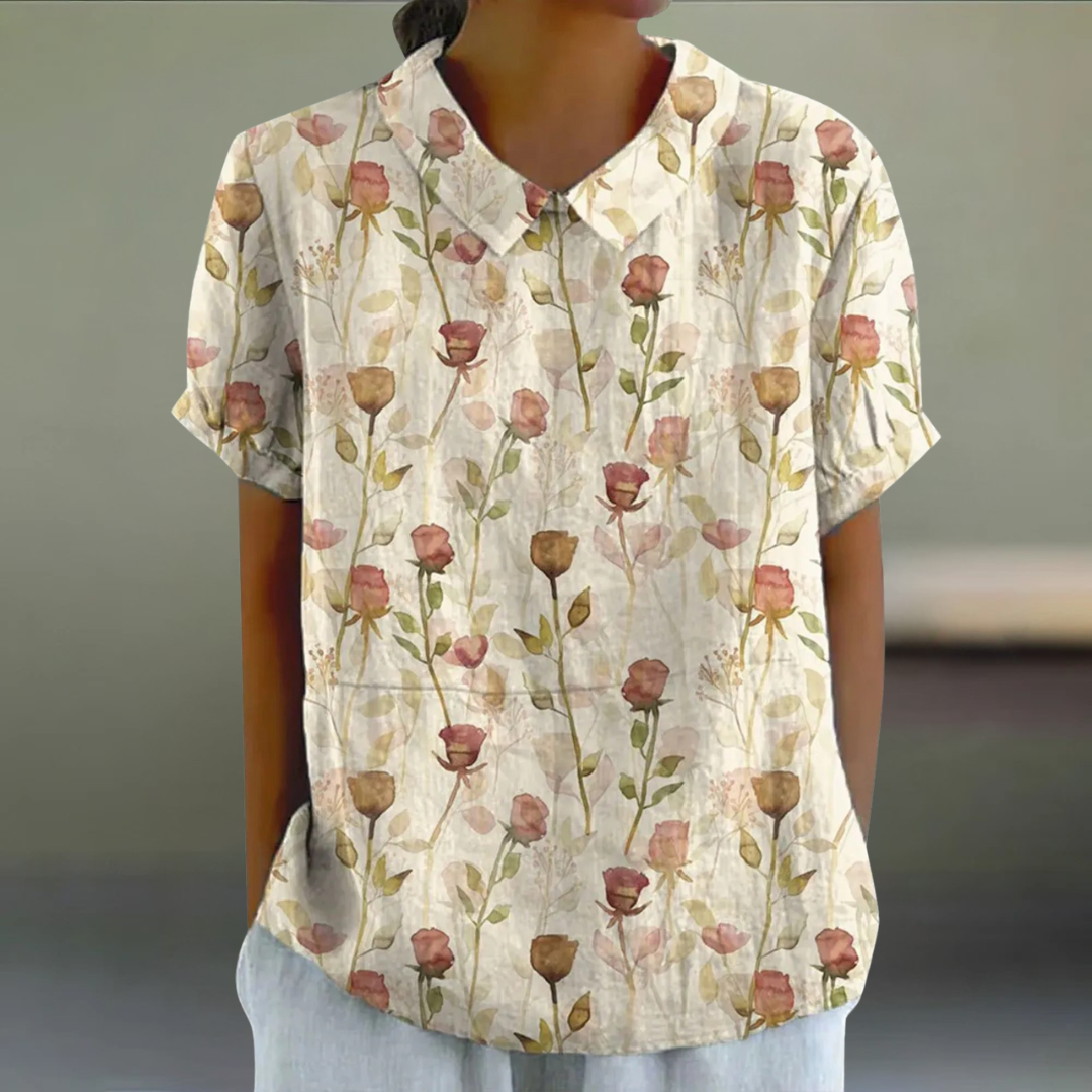 Nora | Blomstret Bluse