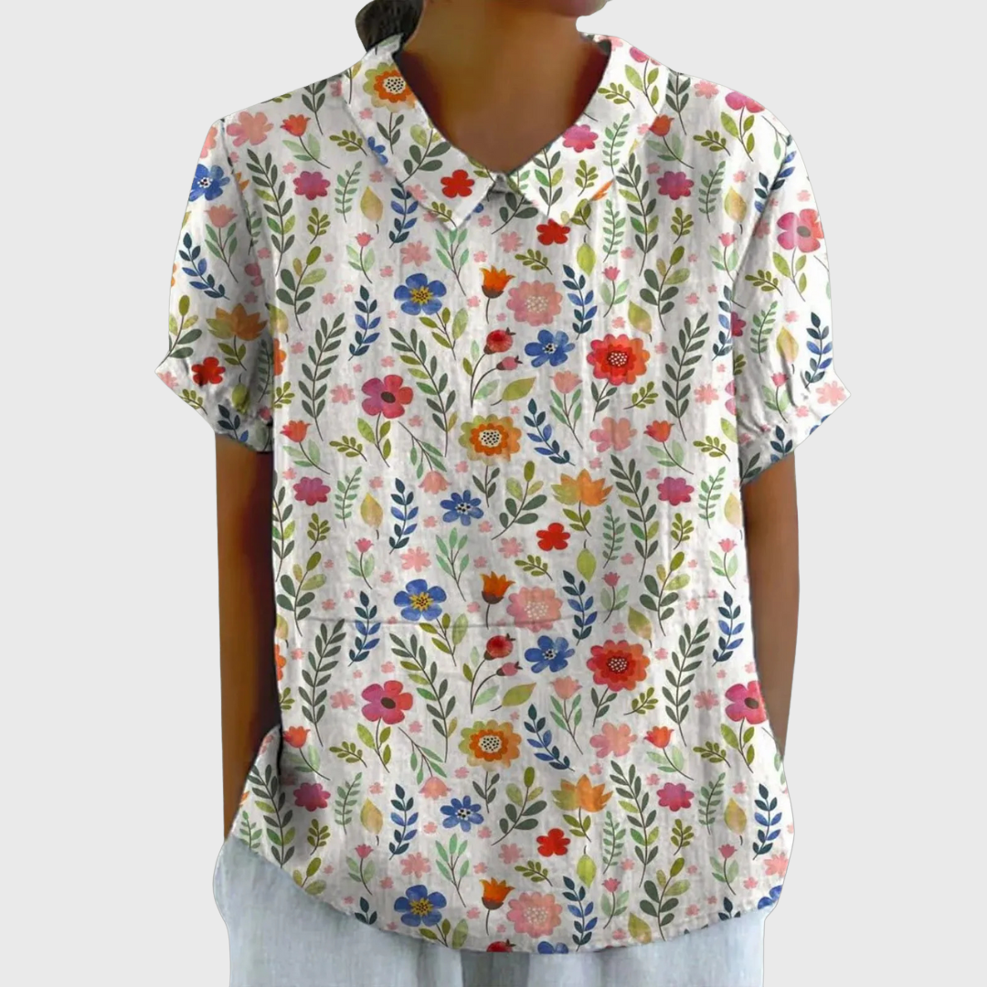 Nora | Blomstret Bluse