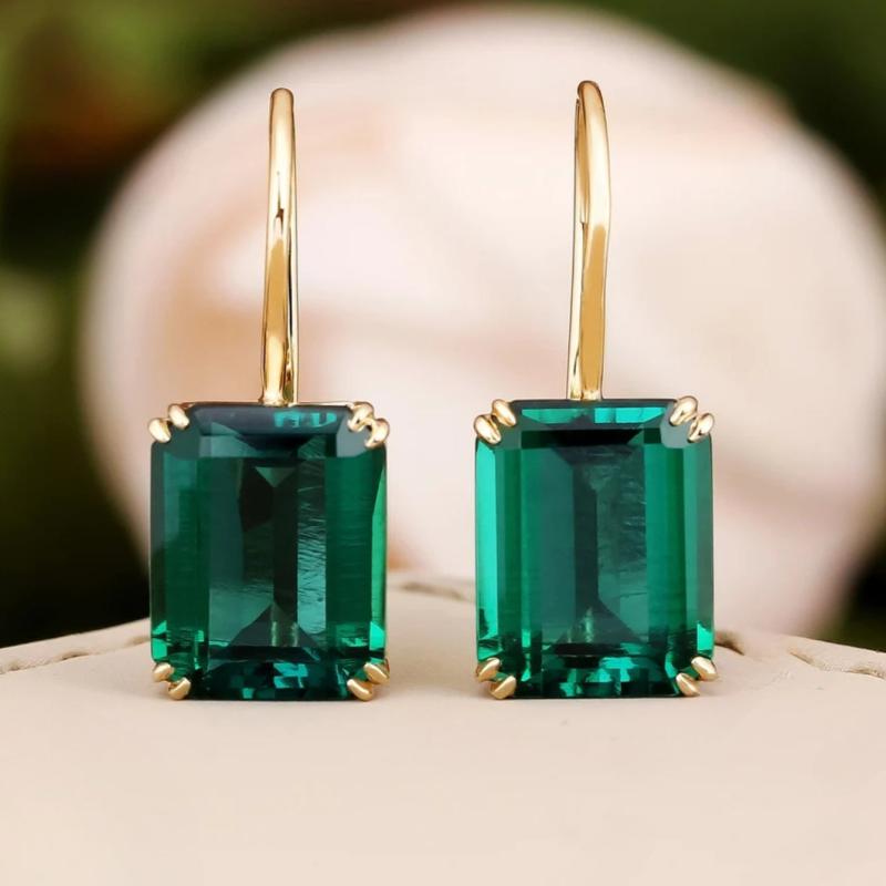 Øreringe Mila med Emerald