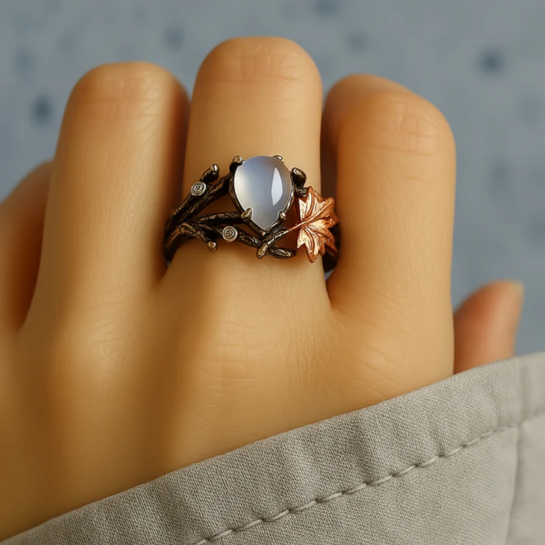 Ringen med Naturlig Månesten