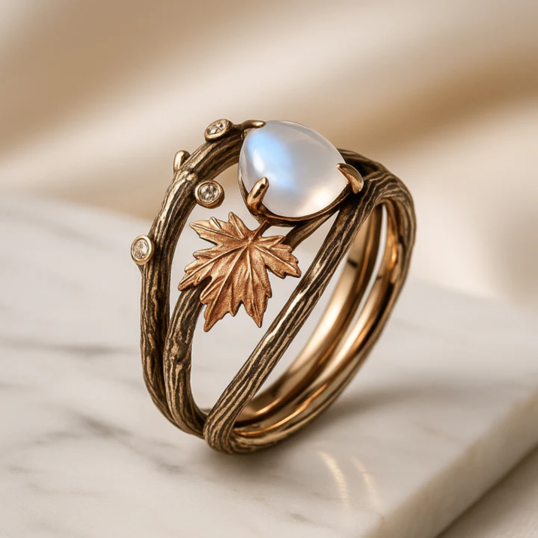 Ringen med Naturlig Månesten