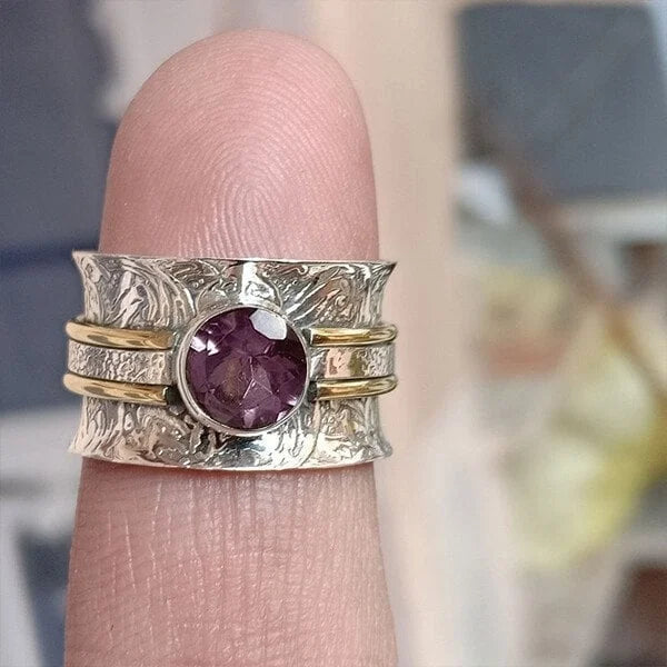 Ringen til meditation lavet af bohemisk krystal
