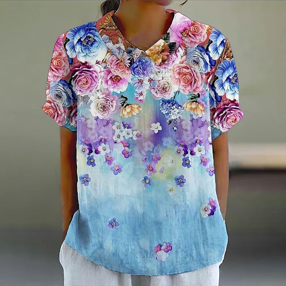 Nora | Blomstret Bluse