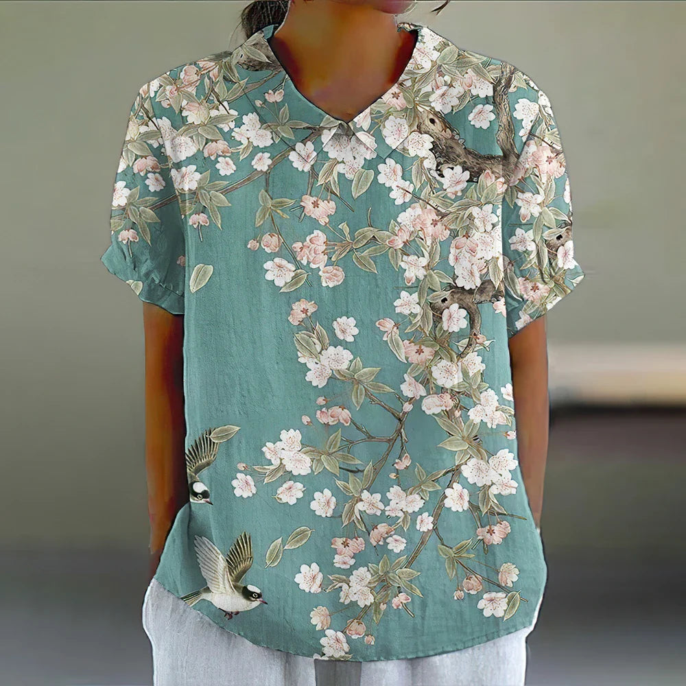 Nora | Blomstret Bluse