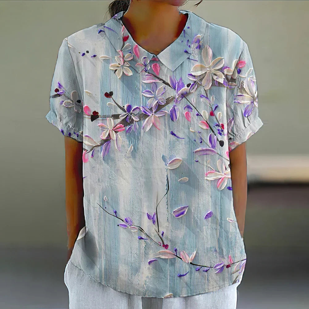 Nora | Blomstret Bluse