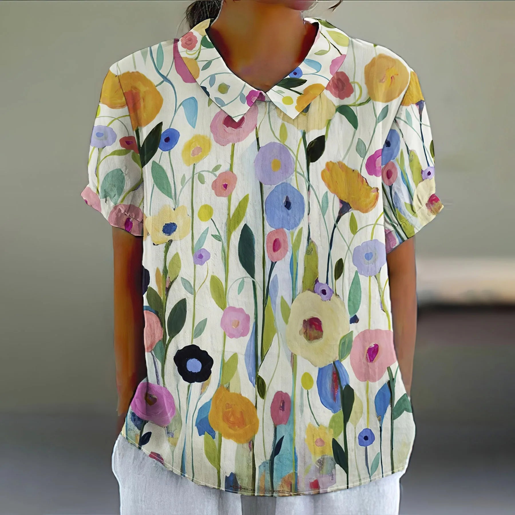 Nora | Blomstret Bluse