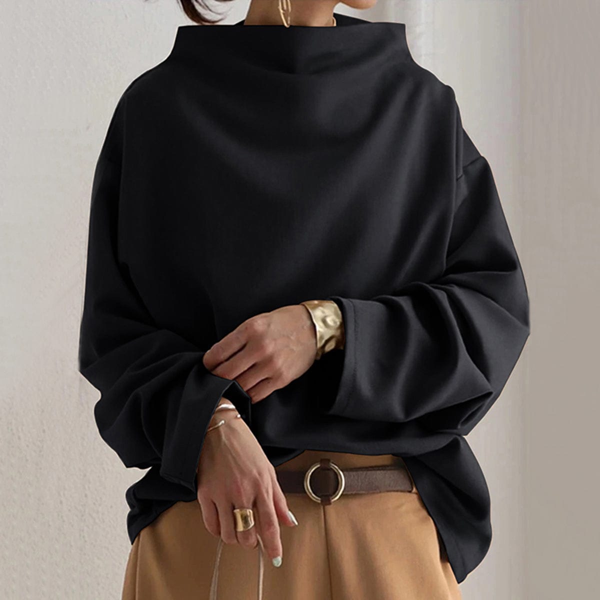Elly | Højhalset Casual Top