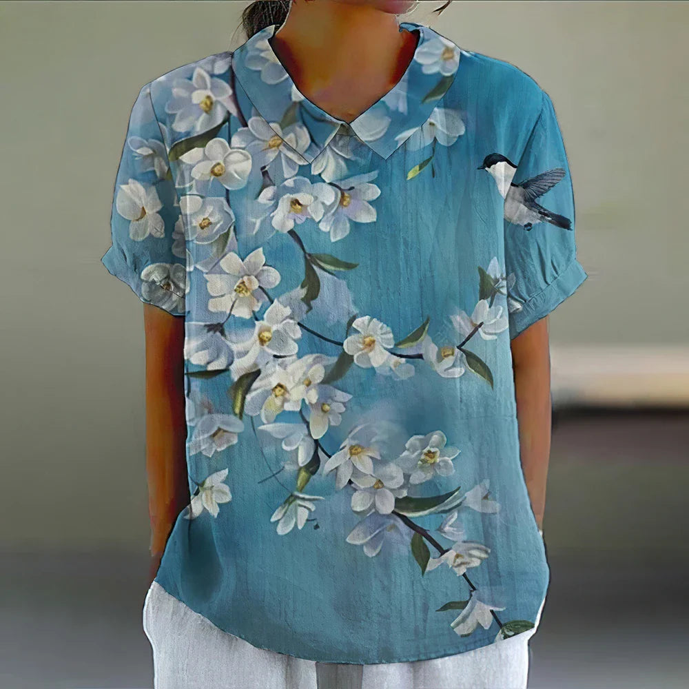 Nora | Blomstret Bluse