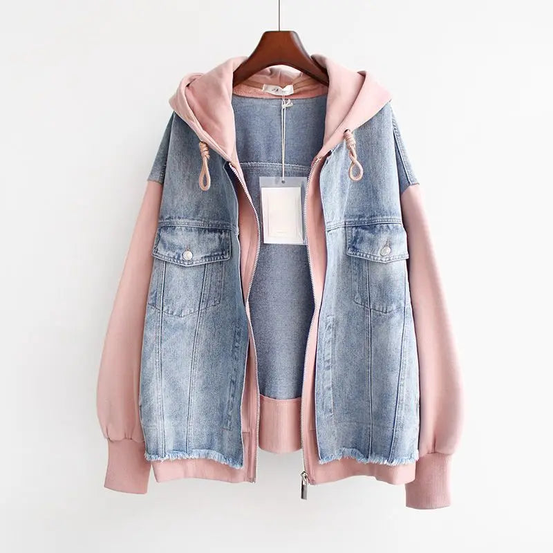 Vivian | Denim Hoodie Jakke