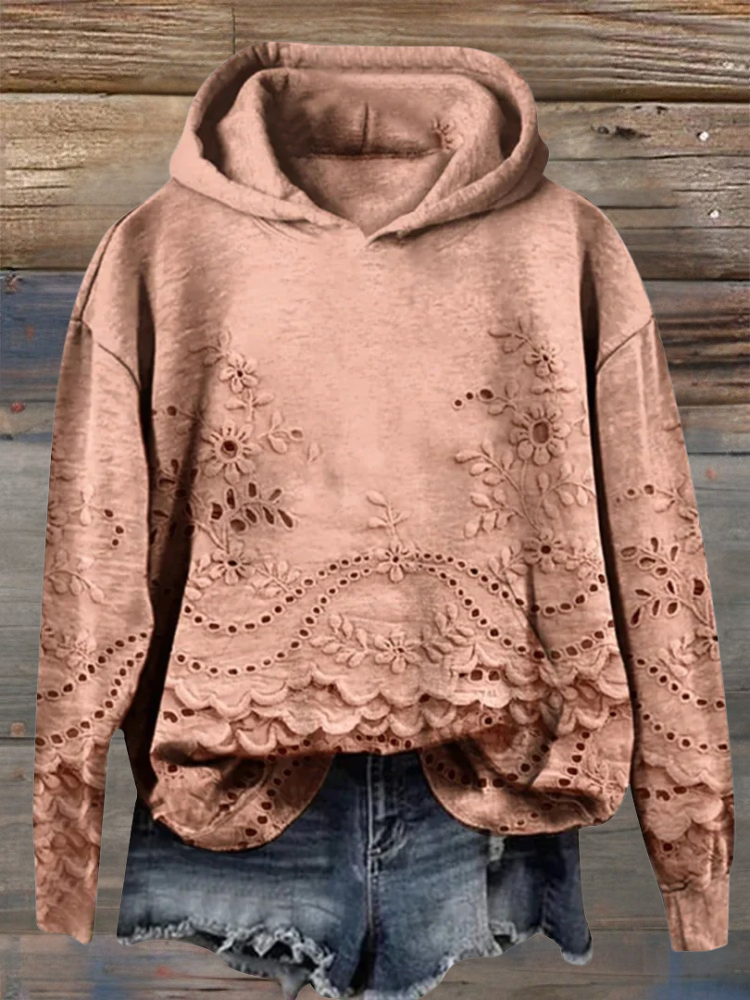 Mia | Hoodie med blomsterprint