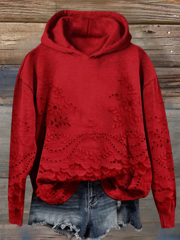 Mia | Hoodie med blomsterprint