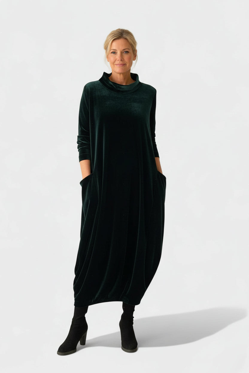 Saskia™ | Elegant fløjlskjole med lommer