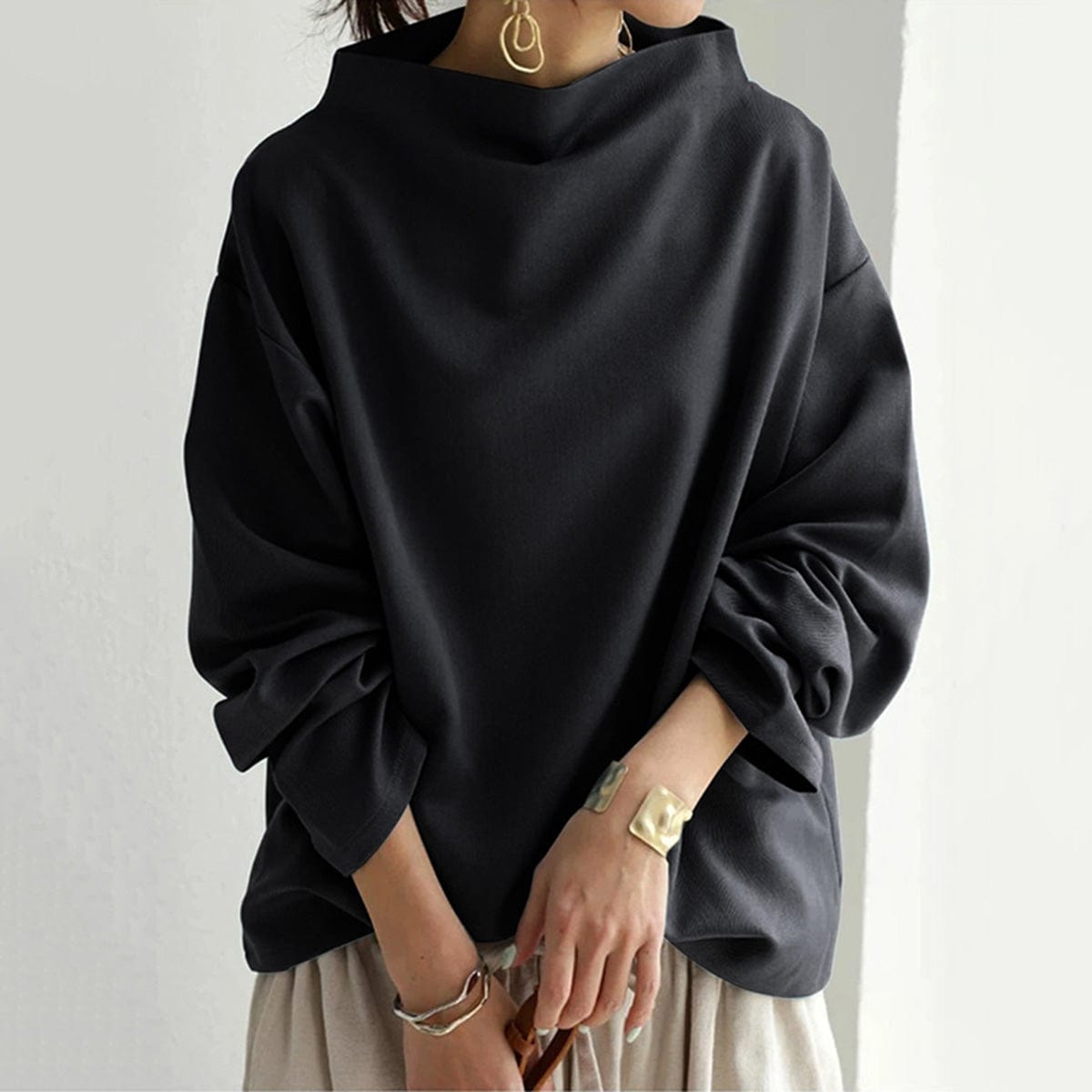 Elly | Højhalset Casual Top