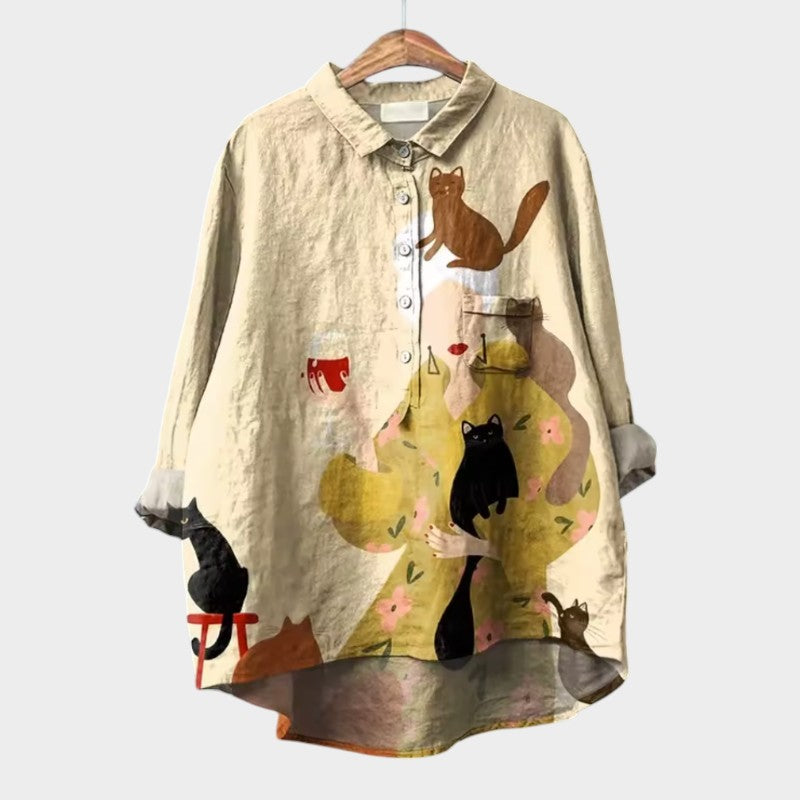 Nora | Kunstnerisk Printbluse