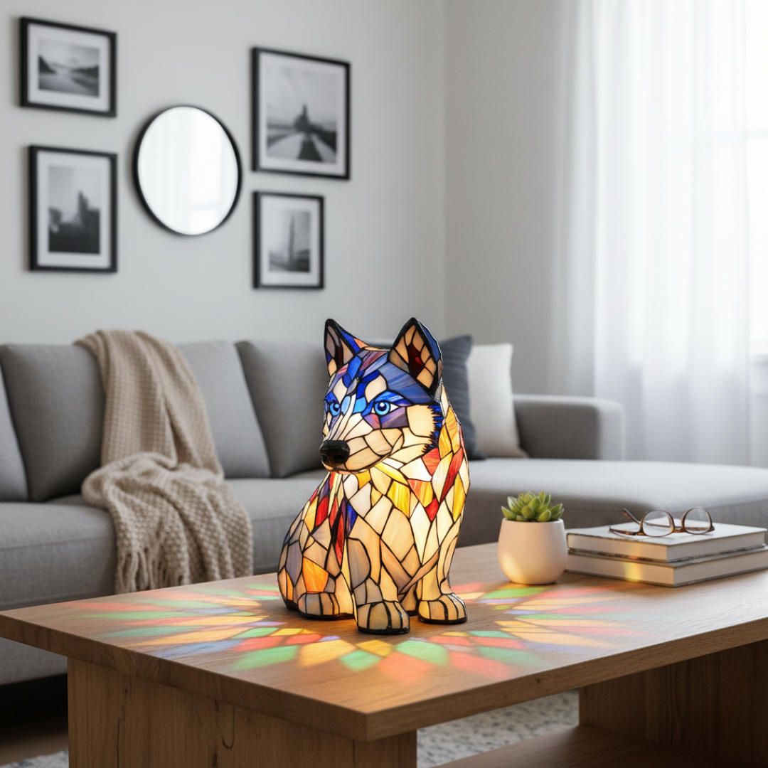 Siddende Husky