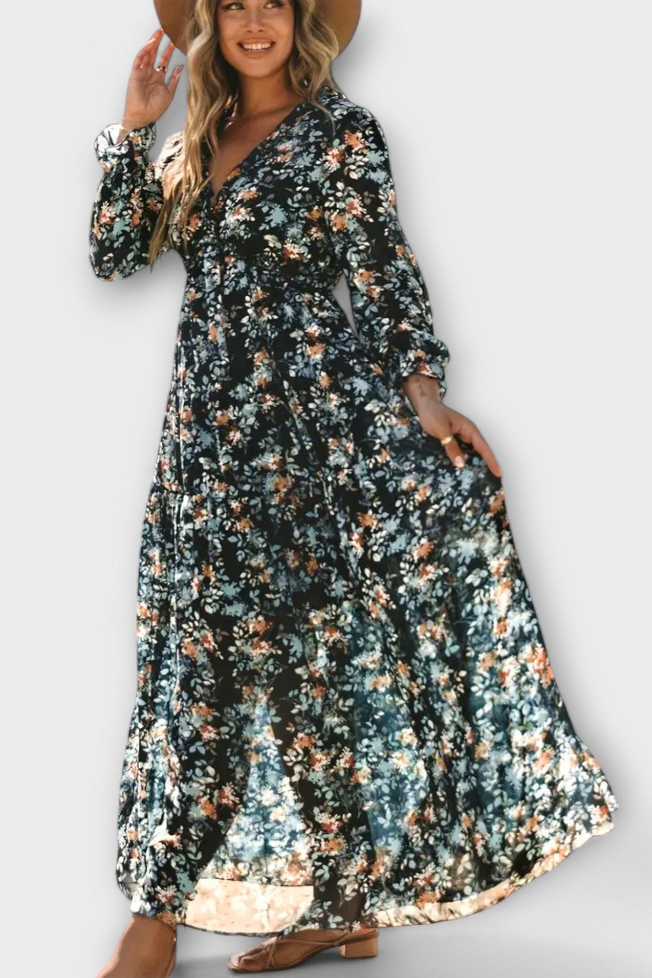 Sofia | Maxi blomsterkjole