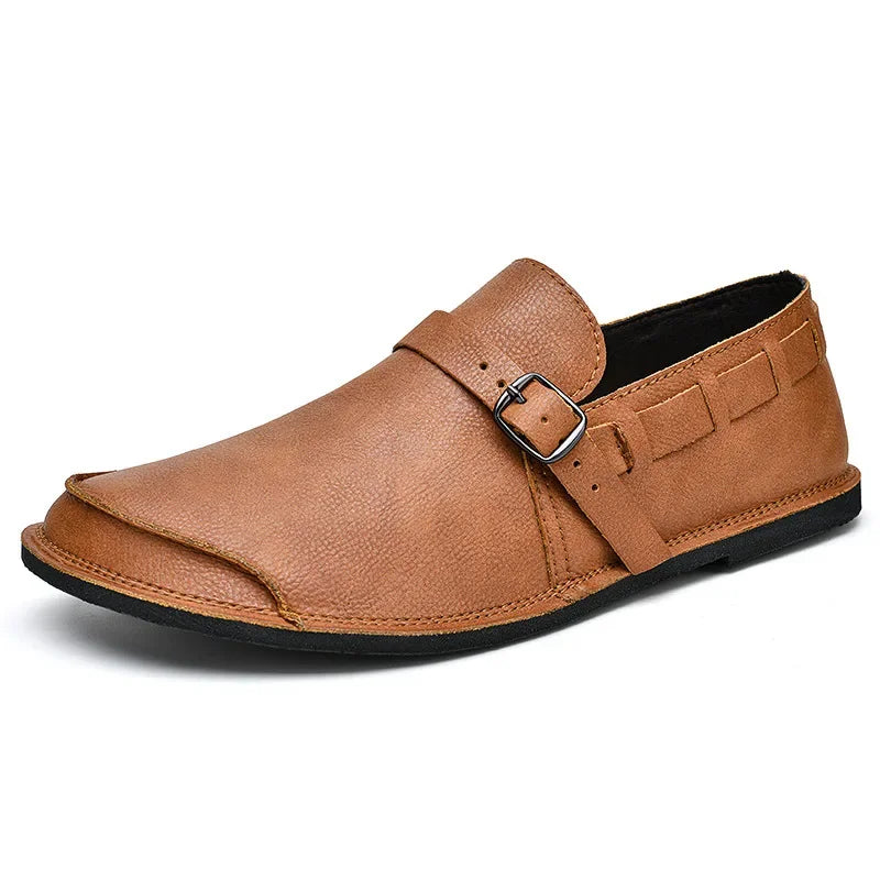 Spændte Læder Loafers