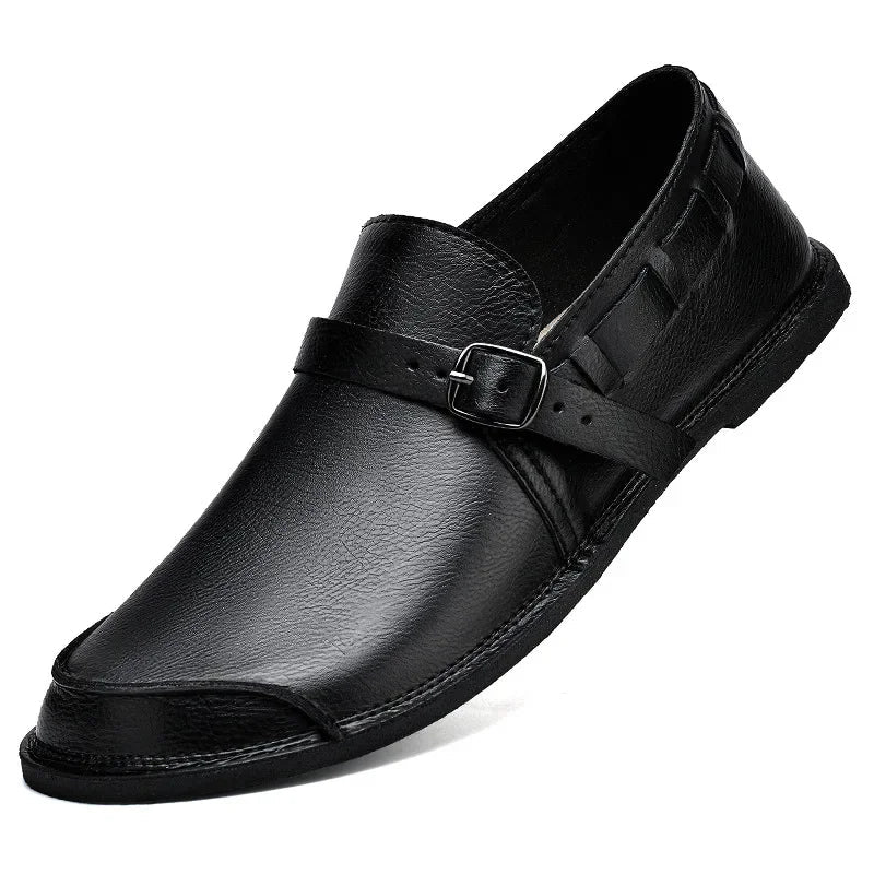 Spændte Læder Loafers